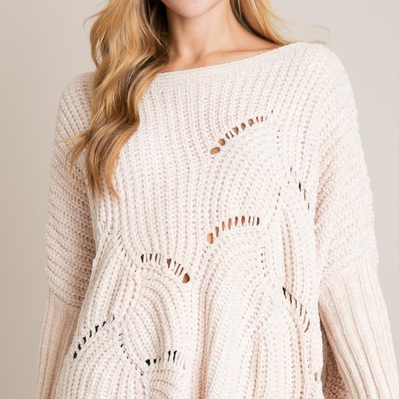 Boutique Off the Shoulder Slouchy Sweater - Picture 4 of 5